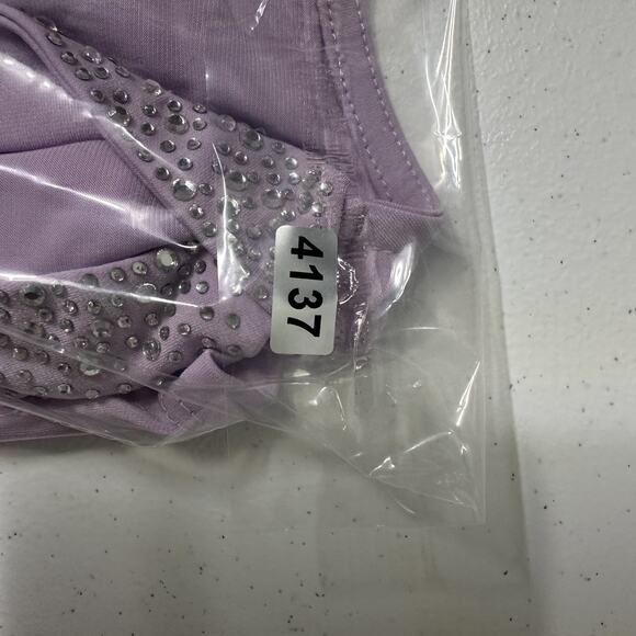 Boston Proper Embellished Strappy Keyhole Top Womens Small Lavender Purple - Picture 9 of 9